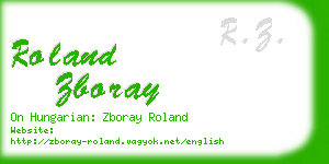 roland zboray business card